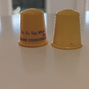 Zane Construction Thimble Pair Vintage